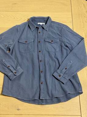 Outerknown Blanket Shirt in Marine Blue, Size XL